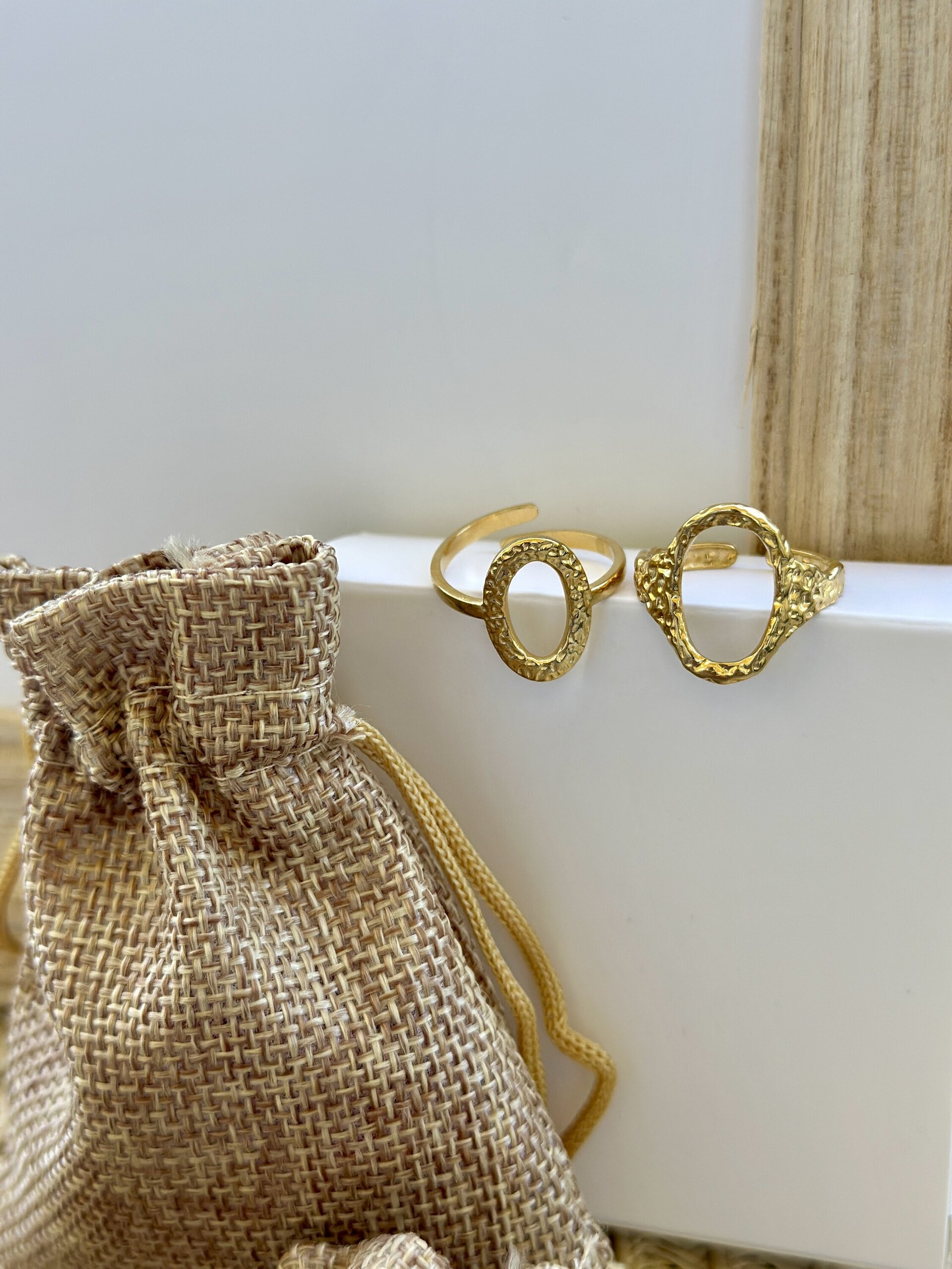 Anillo Wrope Acero con baño Oro 18k I ACERO 316L - 3