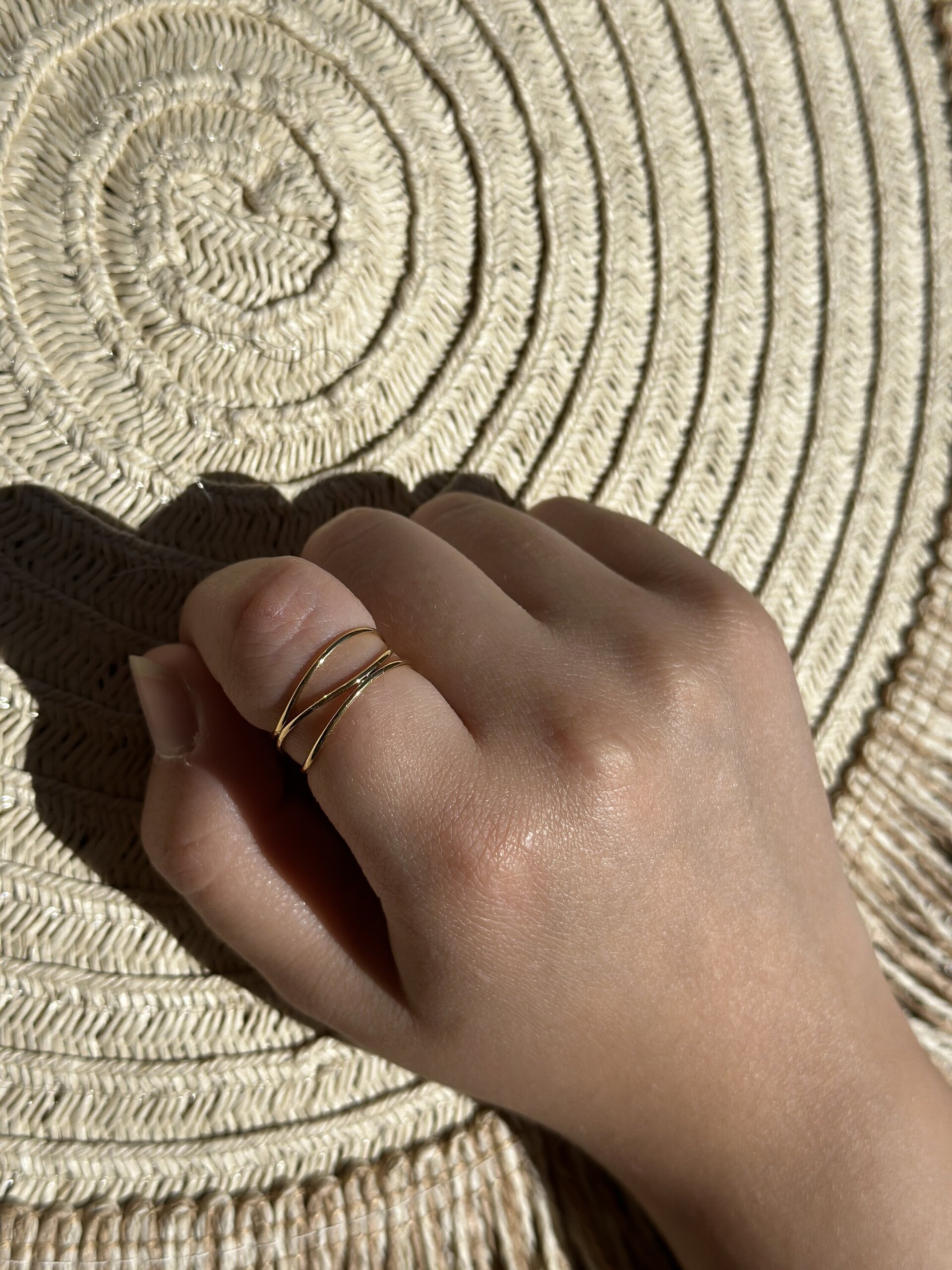 Anillo Restolin Acero con baño Oro 18k  I ACERO 316L - 2